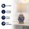 Jonathan Y Gretchen 25" Classic Traditional Ginger Jar Ceramic/Metal LED Table Lamp, Blue/White JYL3051A - alternate 5