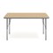 Flash Furniture Wren 48 in x 24 in Adjustable Height Activity Table, Thermal Laminate Top, Short Legs, Light Natural XU-A2448-REC-LTNAT-T-P-GG - alternate 3
