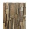 Homeroots Brown 3D Embossed Geometric Teak Reclaimed Wood Decorative Wall Panels 617483 - alternate 4