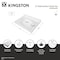 Kingston Brass 31" x 22" Solid Surface Vanity Top with Oval Sink, 8" Faucet Drillings, Glossy White KVPB3122A38 - alternate 2