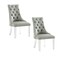 Homeroots Set of Two Tufted Gray and Clear Upholstered Faux Leather Dining Side Chairs 543510 - alternate 4