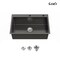 Wrightmaster 30 in. Drop-In Single Bowl 20 Gauge Black Stainless Steel Kitchen Sink with Drain and Hook ZOR-02D301908 - alternate 1