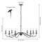 Jonathan Y Wicklow 40" 8-Light Bohemian Farmhouse Iron LED Chandelier, Oil Rubbed Bronze JYL7914A - alternate 2