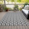 Homeroots 3' X 5' Black And Ivory Ogee Washable Indoor Outdoor Area Rug 601530 - alternate 7