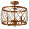 Jonathan Y Eleanor 15" 3-Light Metal LED Semi Flush Mount Ceiling Light, Antiqued Gold JYL9037A - alternate 4