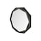 Homeroots 32" Octagon Black Wood Frame Wall Mirror 376441 - alternate 5