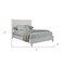 Homeroots Gray Solid Wood Full Bed Frame 524842 - alternate 6