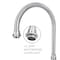 Whitehaus Collection Vintage III Plus Wall Mount Faucet with a  Long Gooseneck Swivel Spout, and Solid Brass Side Spray WHKWCR3-9301-NT-C - alternate 4
