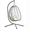 Leisuremod Summit Foldable Egg Swing Chair with Iron Stand, UV-Resistant Wicker, Weatherproof SSCBL-35LBR - alternate 1