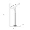 Homeroots 82" Bronze Five Light Led Arc Floor Lamp 526324 - alternate 2