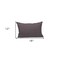Homeroots 12" X 18" Gray Cotton Throw Pillow 529180 - alternate 3