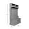 Flash Furniture Fraser 40" Wide Hall Tree with Double Door Storage Bench, Coat Rack with 4 Black Double Hooks, and 2 Upper Storage Cubbies in Gray NAN-FY-HY-HT04-GRY-GG - alternate 4