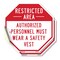 Signmission Restricted Area Authorized Personne, 6 inch X 6 inch, Vinyl Decal, 2PK OC-D-2PACK-6-174 - alternate 1