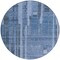 Homeroots 8' Navy Blue And Gray Round Striped Washable Indoor Outdoor Area Rug 602793 - alternate 3