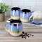 Meritage Luster 4 Piece 19.6 Ounce Reactive Glaze Stoneware Belly Mug Set in Blue Multi 117345.01 - alternate 3