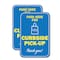 Signmission Park Here For Curbside Pick-up, 18'' X 24'' 2 Signs, Heavy Gauge Aluminum, 2PK A-1824-2PACK-25504 - alternate 1