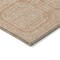 Homeroots 8' Peach And Beige Round Geometric Washable Indoor Outdoor Area Rug 610843 - alternate 6