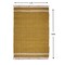 Homeroots 3' X 5' Mustard Striped Hand Woven Area Rug With Fringe 557084 - alternate 3
