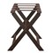 Homeroots Earth Friendly Brown Folding Luggage Rack With Brown Straps 383083 - alternate 2