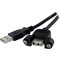 Startech.Com 1 ft Panel Mount USB Cable A to A - F/M USBPNLAFAM1 - alternate 1