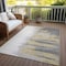 Homeroots 8' X 10' Gray Charcoal And Tan Abstract Washable Indoor Outdoor Area Rug 601215 - alternate 3