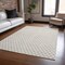 Homeroots 5' X 8' Beige And Ivory Floral Washable Indoor Outdoor Area Rug 610631 - alternate 4