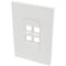 Tripp Lite SINGLE-GANG 4-PORT WALL PLATE KEYSTONE CAT5/6 USB HDMI DPORT RCA N080-104 - alternate 1