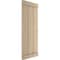 Ekena Millwork Rustic Three Board Joined Board-n-Batten Knotty Pine Faux Wood Shutters w/End Batten, 16 1/2"Wx36"H SHUBJE16X36KPPR - alternate 6