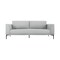 Homeroots 87" Light Gray Sofa With Black Legs 480931 - alternate 1