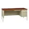 Hirsh Right-Hand Single Pedestal File Office Desk W/ Center Drawer, 30 in D X 29.5 in H, 66 in W X 20094 - alternate 1