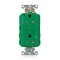 Leviton Plugs&Rcptcls, 20A, 125VAC, Grn, Polycarb G5362-2TN - alternate 1
