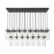 Z-Lite Fontaine 23 Light Linear Chandelier, Matte Black, 54.5 In W 7002P5-23L-MB - alternate 3