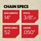 Oregon AdvanceCut 14'' 52 Drive Links Reversible Bar & S52 Chain Replacement Combo 27856 - alternate 3