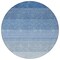 Homeroots 8' Blue And Gray Round Ombre Washable Indoor Outdoor Area Rug 595801 - alternate 4