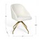 Martha Stewart Sora Upholstered Stationary Office Chair in Off White/Polished Brass CH-222119-CR-GLD-MS - alternate 3