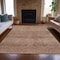 Homeroots 5' X 8' Khaki And Beige Geometric Washable Indoor Outdoor Area Rug 630502 - alternate 2