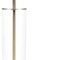 Homeroots 23" Clear Metal Cylinder USB Table Lamp With White Empire Shade 548265 - alternate 3