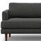 Homeroots 90" Gray Fabric Sofa With Brown Legs 640985 - alternate 2