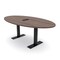 Skutchi Designs 7ft Conference Table With Power Unit | 4 Person Modular Oval Meeting Table | Harmony Series HAR-OVL-48X84-T.BK-H3041-EBLK - alternate 1