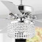 Jonathan Y Kristie 52" 3-Light Crystal/Metal Modern Glam Drum LED Ceiling Fan With Remote, Chrome JYL9709A - alternate 8
