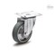 Elesa 451561-ESD Castors steel bracket ESD Mould-on polyurethane coating plate bracket, wi 451561-ESD - alternate 1
