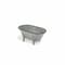Homeroots 5" Gray Metal Hand Painted Decorative Tub Tabletop Sculpture 399643 - alternate 3