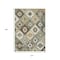 Homeroots 10' X 14' Fern Green Gold And Charcoal Southwestern Washable Indoor Outdoor Area Rug 632268 - alternate 1