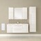 Cutler Silhouette Collection 48 in Wall Mount Bathroom Vanity - 2 Doors, 2 Drawers, White Chocolate FV-W/CHOCOLATE48 - alternate 2
