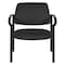 Office Star Products Big and Tall Guest Chair in Icon Black Fabric with soft PU Arms, Sturdy Black Metal Chair 55052B-231 - alternate 2