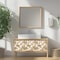 Homeroots 12" x 12" Gold And White Vinyl Arabesque Peel And Stick Removable Tiles 571305 - alternate 7