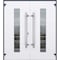 Vdomdoors Steel Double Doors Deux 5755 Gray Graphite Stainless Inserts Single Modern Painted DEUX5755DEXD-GRE-RH-W72 x H80 - alternate 4