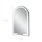 Homeroots 36" Clear Lighted Arch Unframed Bathroom Vanity Mirror 564828 - alternate 3