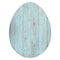 Homeroots 24" X 18" Turquoise Reclaimed Wood Egg Shaped Wall Decor 384896 - alternate 1