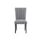 Homeroots Gray Upholstered Tufted Velvet Dining Side Chair 564884 - alternate 3